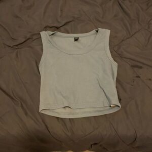 SHEIN White Cream Sleeveless Crop Tank Top